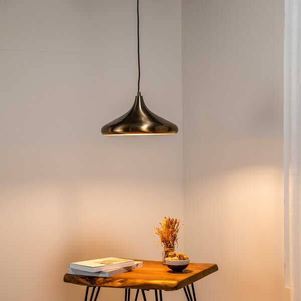 Opviq Berceste 208-S lampă suspendată Ø35cm aur, reglabil, Auriu / Alamă, Camera de zi / sufragerie, Metal