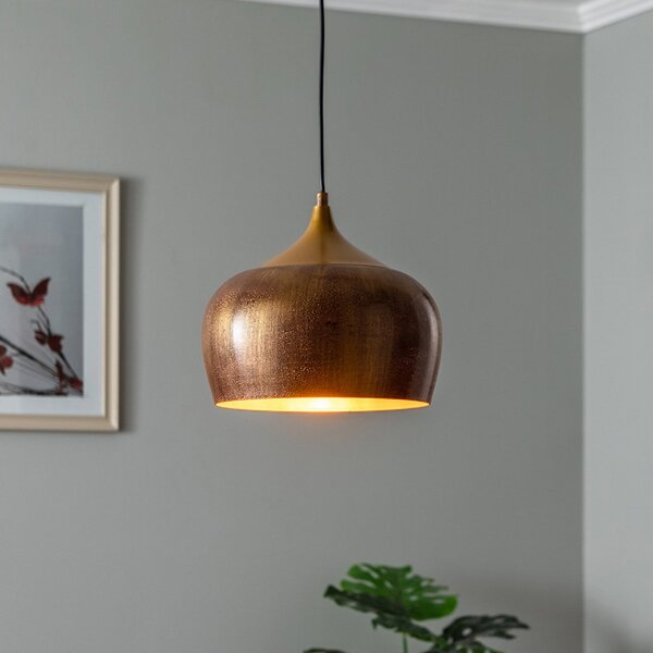 Opviq Berceste 211-S lampă suspendată Ø30cm aur, reglabil, Auriu / Alamă, Camera de zi / sufragerie, Metal
