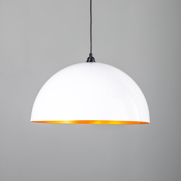 Opviq Berceste 236-S lampă suspendată Ø60cm alb / auriu, reglabil, Alb, Camera de zi / sufragerie, Metal