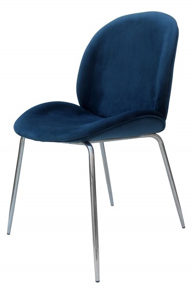 Set 2 scaune tapitate Charlize albastre