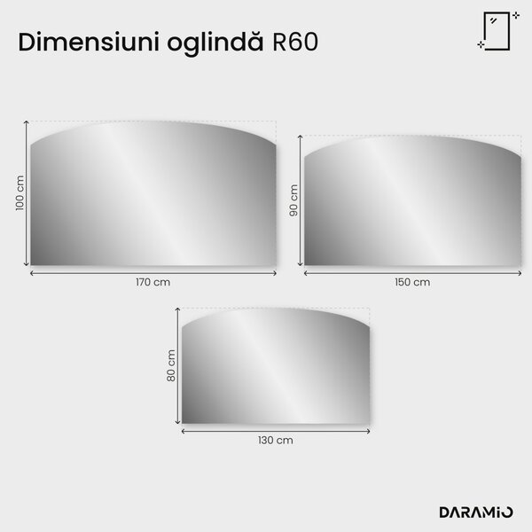 Oglindă arcuită mare Pure R60