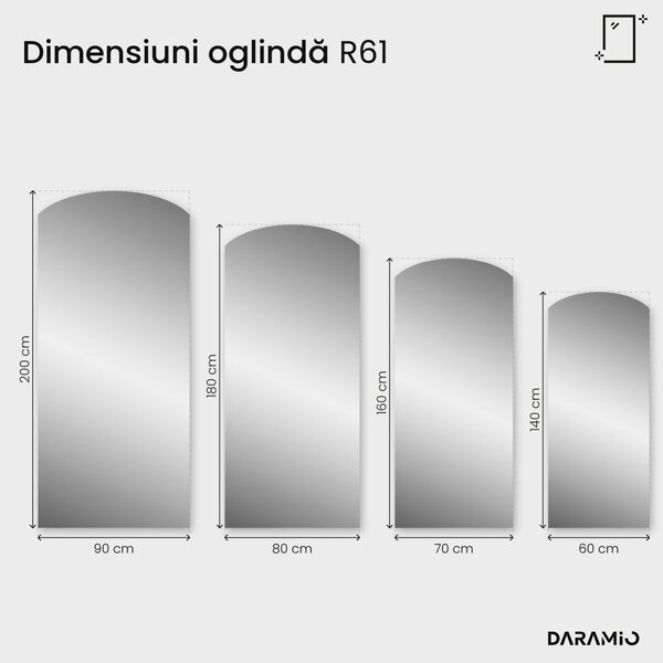Oglindă arcuită mare Pure R61