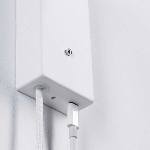 Paulmann Hulda Spot LED USB de perete cu 3 trepte reglare a intensității, reglabil, Alb, dormitor, Metal, Modern