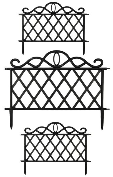 Set 6 x Gardulet pentru gradina, Negru, 47x36 cm