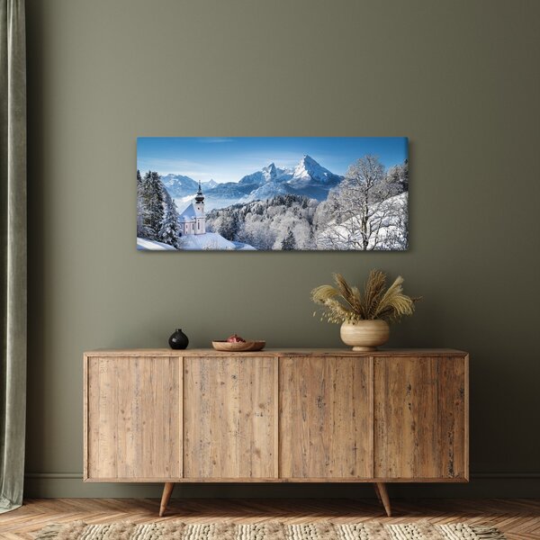 Tablou - Peisaj cu ninsoare (120x50 cm)