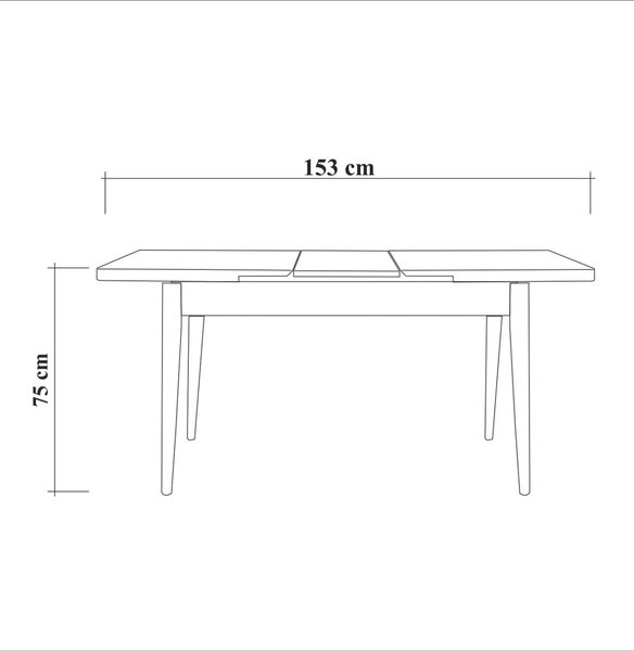 Masă de sufragerie extensibilă Vlasta 3 (alb) (pentru 4-6 persoane). 1093739