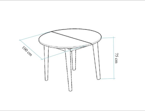 Masă de sufragerie extensibilă Vlasta 2 (Nuc) (pentru 4 persoane). 1093750