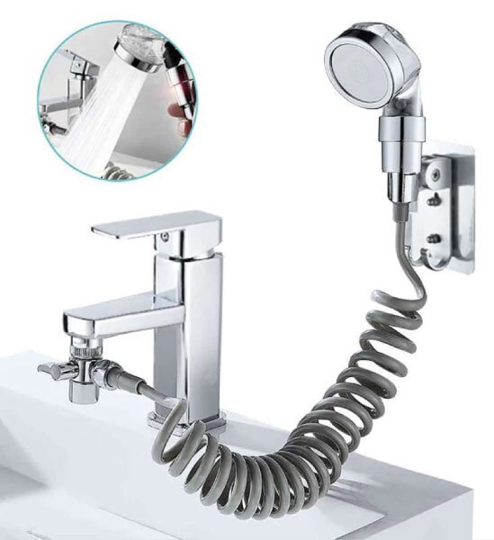 Extensie dus pentru robinet, spalara usoara, furtun flexibil