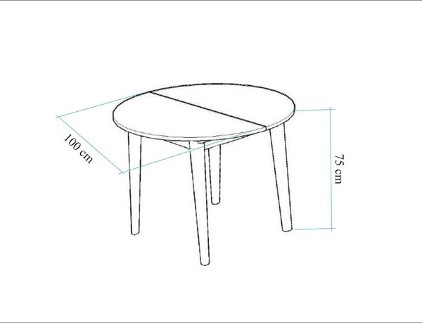 Masă de sufragerie extensibilă Vlasta 2 (alb) (pentru 4 persoane). 1093751