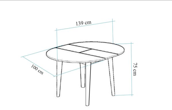 Masă de sufragerie extensibilă Vlasta 2 (Nuc) (pentru 4 persoane). 1093750