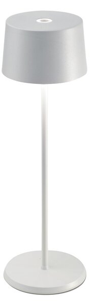 Zafferano Olivia 3K lampă de masă reîncărcabilă IP65 alb, reglabil, Alb, Camera de zi / sufragerie, Aluminiu, Modern