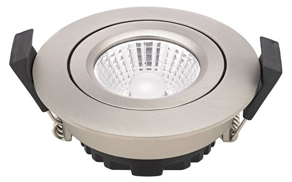 Sigor Spot de tavan cu LED Diled, Ø 8,5 cm, 6 W, 3.000 K, oțel, reglabil, Metalic, Camera de zi / sufragerie, Aluminiu, Modern, Corpuri de iluminat încastrate rotunde