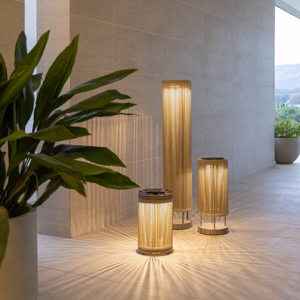 Les Jardins LED lumina solară Rop&Strip înălțime 120cm, 3.000 K, 500 lm, reglabil, Maro / Rugină, Aluminiu, Modern