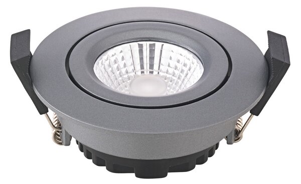 Sigor Spot de tavan cu LED Diled, Ø 8,5 cm, 6 W, 3.000 K, antracit, reglabil, Negru, Camera de zi / sufragerie, Aluminiu, Modern, Corpuri de iluminat încastrate rotunde
