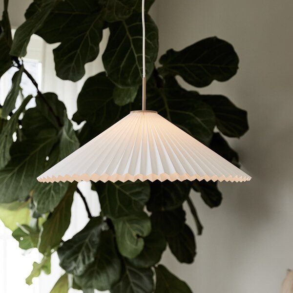 PR Home Lampă suspendată Dora, Ø 60 cm, hârtie, alb, reglabil, Alb, Camera de zi / sufragerie, Hârtie / Carton, Scandinavă