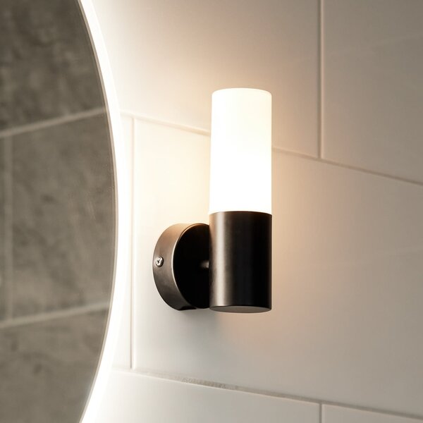 PR Home Aplică de perete pentru baie Beta, negru, IP44, reglabil, Negru, Baie, Metal, Modern
