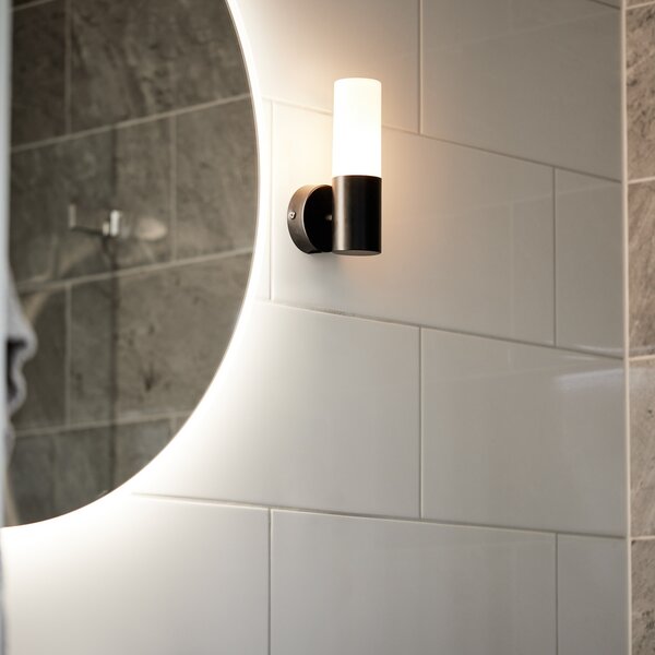 PR Home Aplică de perete pentru baie Beta, negru, IP44, reglabil, Negru, Baie, Metal, Modern