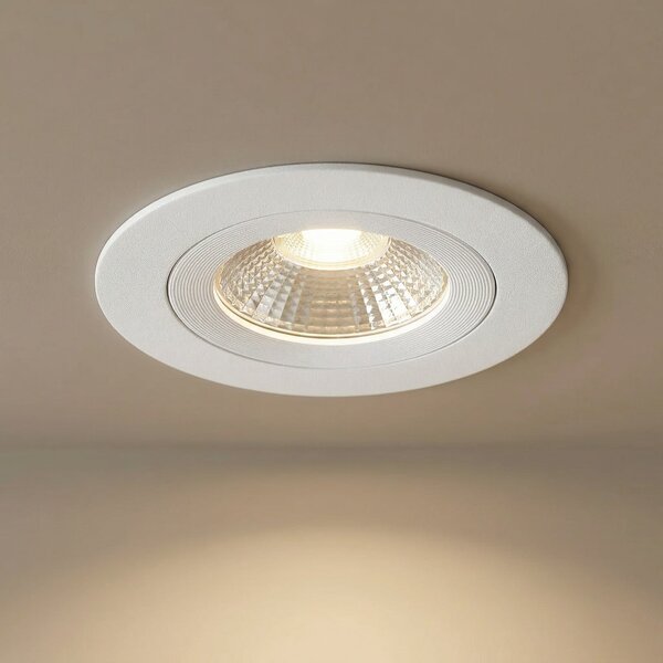 Sigor Spot de tavan cu LED Diled, Ø 8,5 cm, 10 W, 3.000 K, alb, reglabil, Alb, Camera de zi / sufragerie, Aluminiu, Modern, Corpuri de iluminat încastrate rotunde