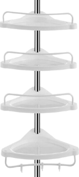 Etajera telescopica pentru baie, 4 rafturi, 100-260 cm