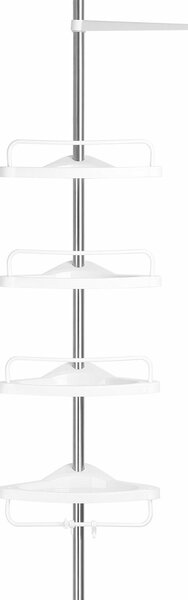 Etajera telescopica pentru baie, 4 rafturi, 100-260 cm