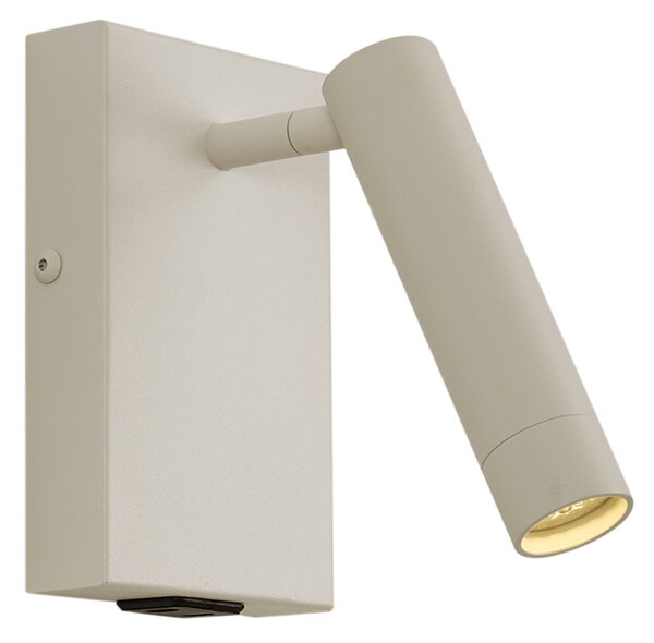 Lampă de perete modernă bej reglabilă cu USB-C - Croft