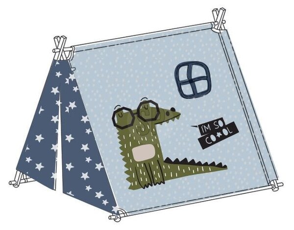 Cort de joacă copii cu imprimeu crocodil