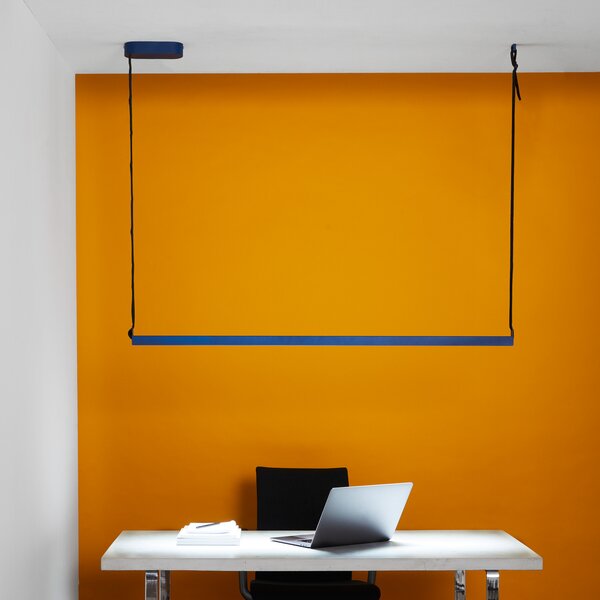 LOOM DESIGN Lampă suspendată LED Belto, albastră, reglabil, Albastru, Camera de zi / sufragerie, Aluminiu, Modern