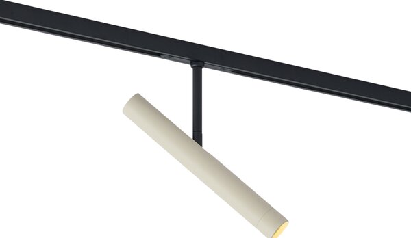 Spot modern bej cu negru pentru sistem de șină monofazat - Slimline Avery