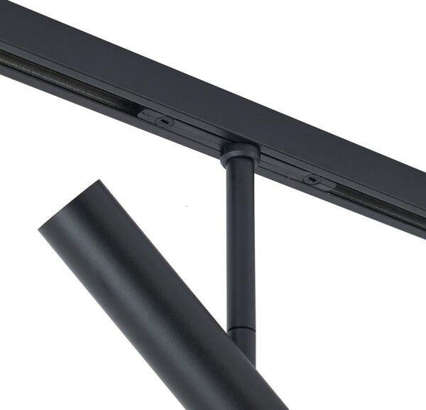 Spot modern negru pentru sistem de șină monofazat Slimline Avery