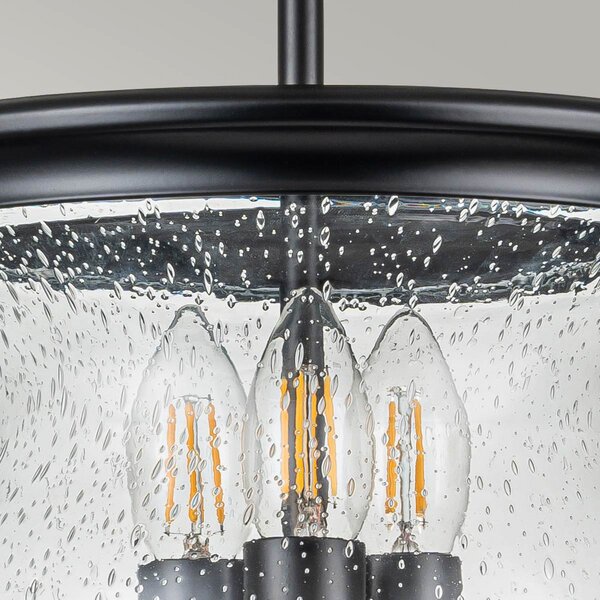 FEISS Lampă suspendată Pickering Lane, cu trei lumini, negru, reglabil, Transparent, Hol, Metal