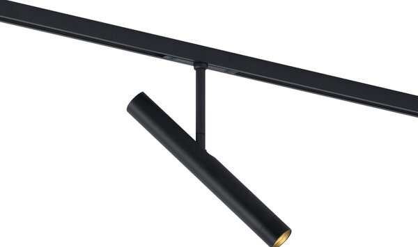 Spot modern negru pentru sistem de șină monofazat - Slimline Avery