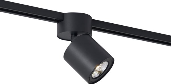 Spot modern negru pentru sistem de șină monofazat GU10 70mm - Iconic Roto