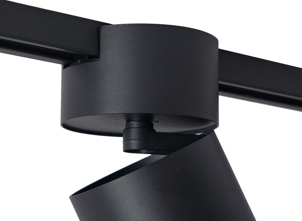 Spot modern negru pentru sistem de șină monofazat GU10 70mm - Iconic Roto