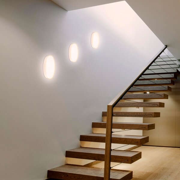 Müller-Licht Plafonieră LED Naxo, 3.000 K, IP44, Alb, Hol, Metal, Modern, Perete rotund