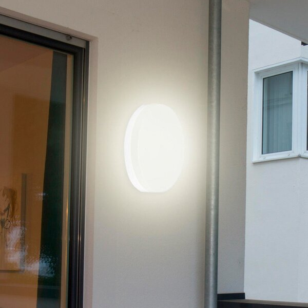 Müller-Licht Plafonieră LED Naxo, 3.000 K, IP44, Alb, Hol, Metal, Modern, Perete rotund
