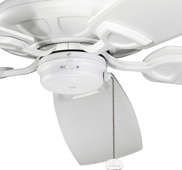 KICHLER Ventilator de tavan Kevlar 60 IP44, alb, Ø 152 cm, Alb, Camera de zi / sufragerie, Plastic