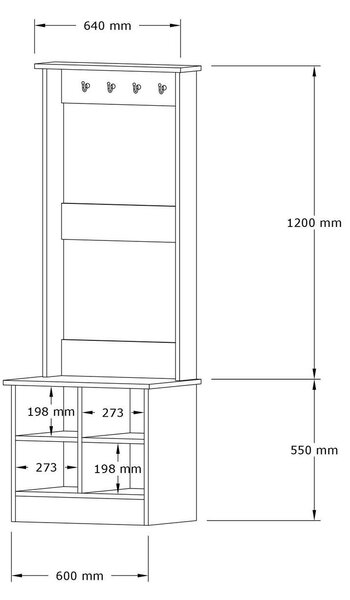 Mobilier Hol Kotati (stejar zafir + alb) . Promo -18%. 1093874