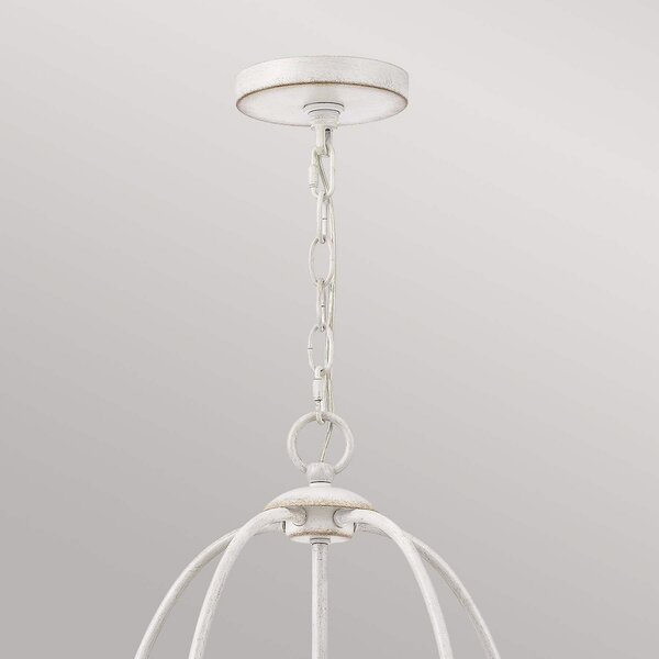 QUOIZEL Candelabru Bradbury 5, cu cinci lumini, alb, reglabil, Alb, Camera de zi / sufragerie, Metal