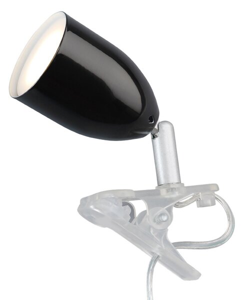 Brilliant Modern LED clemă de lumină LEO în negru, Negru, Camera de zi / sufragerie, Metal, Viața tânără