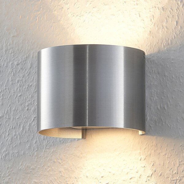 Arcchio Aplică de perete Zuzana, rotundă, culoare aluminiu, G9, 13 cm lățime, reglabil, Metalic, Camera de zi / sufragerie, Aluminiu, Modern
