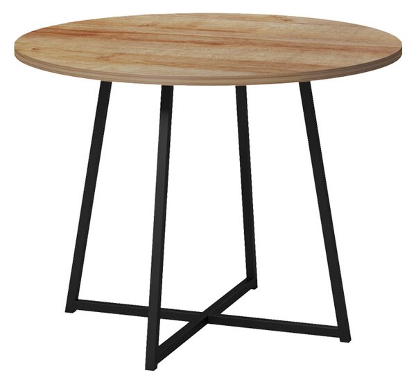 Masa Bucatarie/Dining Rotunda Sarrid PAL Finisaj Stejar Diametru 100 cm