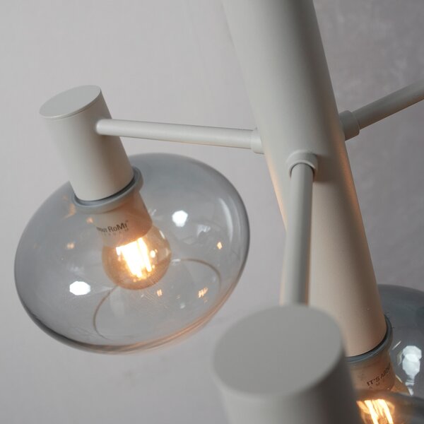 IT´S ABOUT ROMI IT'S Lampă suspendată Bologna, gri deschis, 4 becuri, reglabil, Gri, Bucătărie, Sticlă, Modern