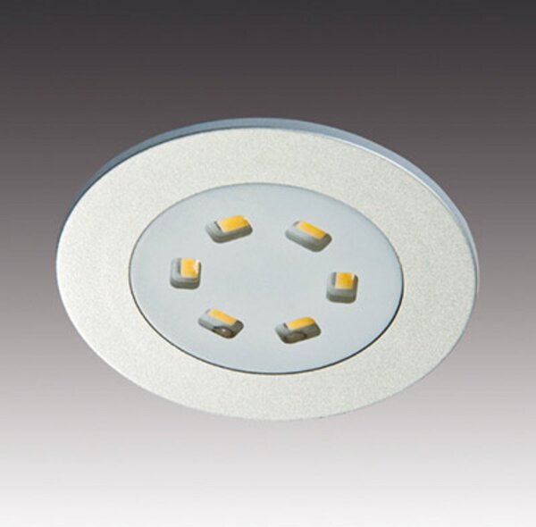 Hera Lampă LED plată încastrată R 55, Metalic, Camera de zi / sufragerie, Metal, Modern, Corpuri de iluminat încastrate rotunde