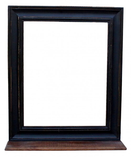 Oglinda dreptunghiulara cu rama din lemn/MDF neagra CORSICA, 68 x 10 x 79 cm