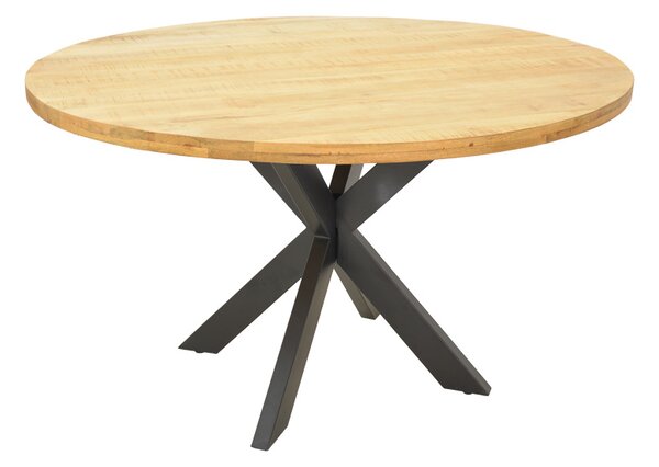 Masa Bucatarie/Dining Rotunda Royallis Lemn Masiv Mango Finisaj Natur Diametru 130 Cm