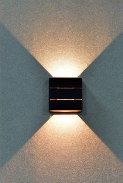 Immax 08520L - Aplica LED de perete pentru exterior LUXLINE, 6W, 230V, 3000K, IP54, negru