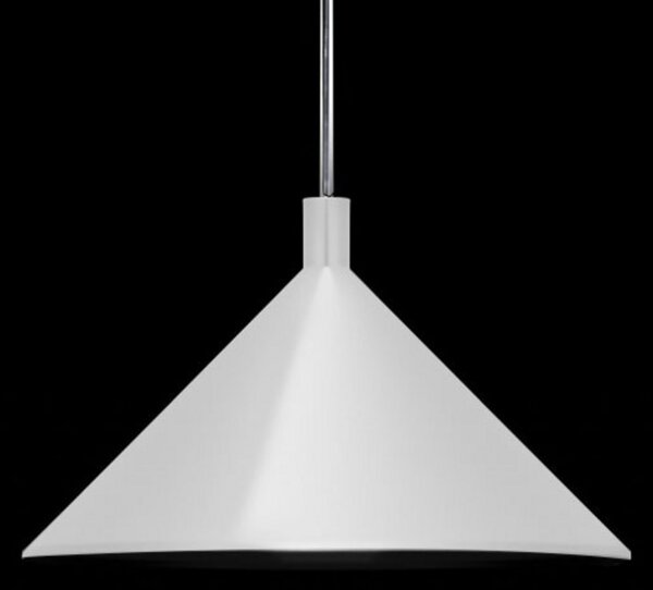 Martinelli Luce Cono lampă susp. alb, Ø 30 cm, reglabil, Alb, Camera de zi / sufragerie, Metal, Design
