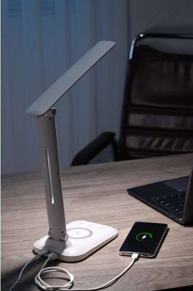 Immax 09107L - Lampă de birou LED dimabilă cu încărcare wireless QI LUMI LED/7W/230V albă
