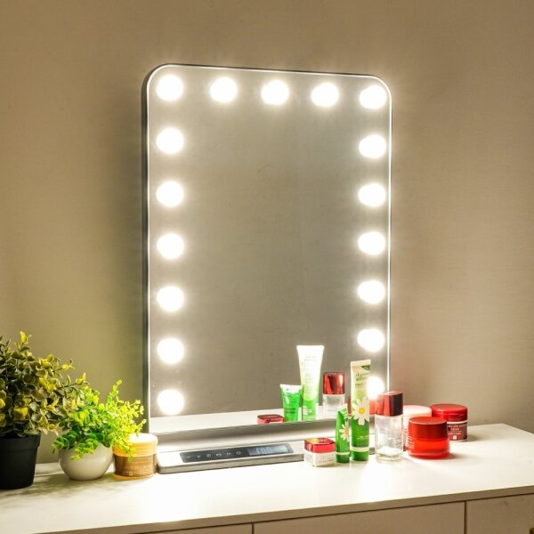Immax 09101L - Oglindă de machiaj HOLLYWOOD cu LED, dimmabilă, 18W/230V, 3000/4200/6000K