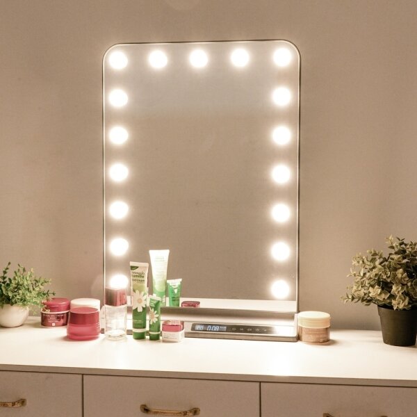 Immax 09101L - Oglindă de machiaj HOLLYWOOD cu LED, dimmabilă, 18W/230V, 3000/4200/6000K